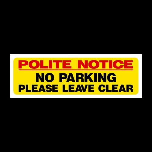 Parking leave clear - leave,