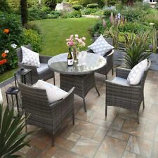 5pcs Rattan Dining Set Garden