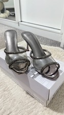 Unze London Grey Open Toe