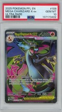 2025 Pokemon Phantasmal Flames Mega Charizard X ex 109/094 Ultra Rare PSA 10