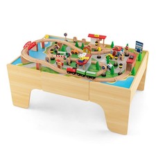 Kids Wooden Train Table Set 84