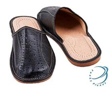 Mens Leather Slippers Flops