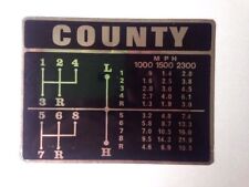 COUNTY TRACTOR SPEED DECAL