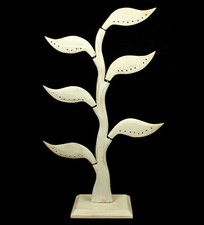 White Washed Wooden Earring