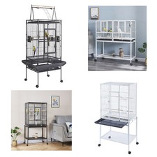 Large Bird Cages Parrot Cage rolling Wide Flight Cage for Budgie Parakeet Conure