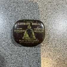 EDISON BELL ELECTRIC CHROMIC PHONOGRAPH NEEDLES TIN and Needles 