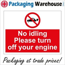 SIGN No Idling Turn Off Engine