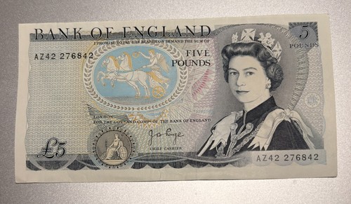 Old five pound note - pound,