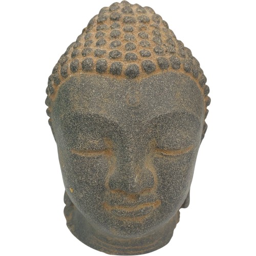 Stone buddha head - head, sculpture
