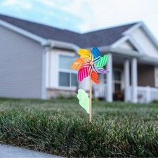 6Pcs Wooden Pinwheels for Kids