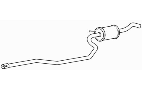 Centre exhaust middle silencer - exhaust,