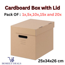 1-20x CARDBOARD STORAGE BOXES