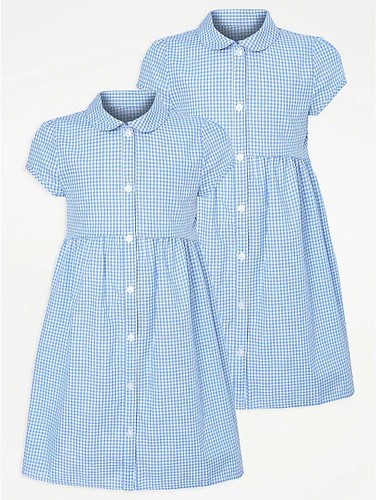 Girls gingham school dress - school,