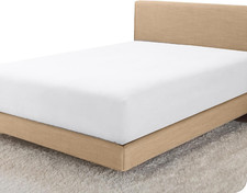 Linens World Egyptian Cotton 4FT Fitted Sheets Breathable, anti Wrinkle 30Cm Dee