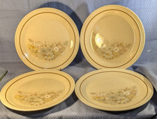 4x Vintage, Royal Doulton Lambethware "Florinda" Dinner Plates 10.5" dia. VGC