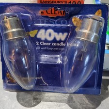 Tesco 2 Pack 40 Watt Candle