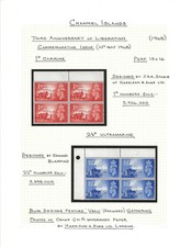 Channel Islands, 3rd Anniversary Liberation, Carmine 1d & Ultramarine 21/2d 1948