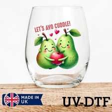 Funny Pears Valentine Day 8pcs UV DTF Stickers - Glass Laptop Tumbler Cup vx487