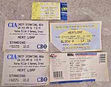5x Meat Loaf Concert Ticket Stubs