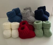  NEW HAND KNITTED NEWBORN BABY  BOOTEES  #WOW#