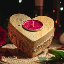 PERFECT GIFT!!! Set - Tea Light Holder + Soap, Pallet Wood, Handmade!