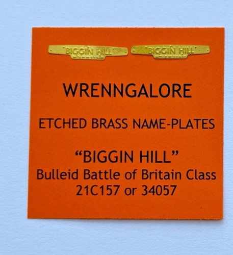 Wrenn etched name plates - wrenn,