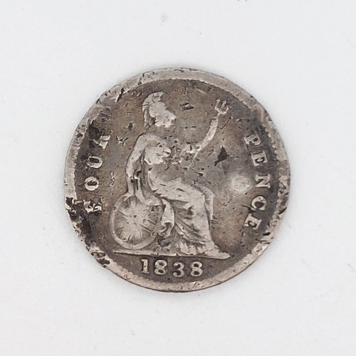 1838 fourpence coin - fourpence,