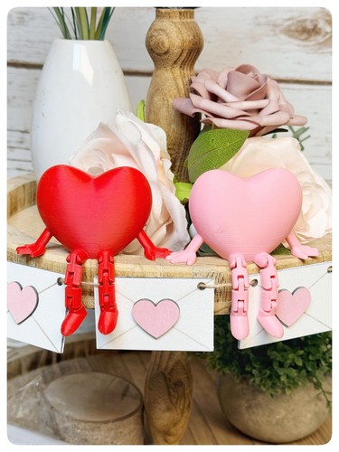 Love heart flexible legs - 3d,