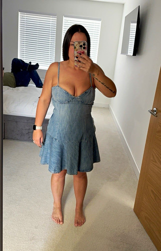 Zara blue denim - fit, flare