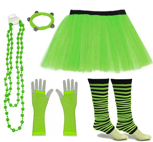 Neon tutu gloves - neon, leg