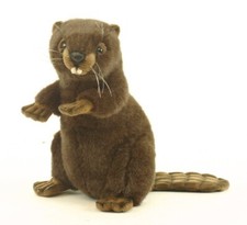 Hansa  Beaver Sitting  Plush