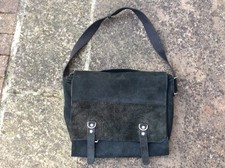 Just men’s black suede leather oversized messenger adjustable strapshoulder bag