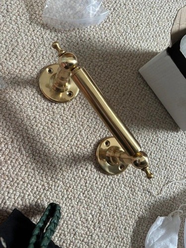 Victorian brass toilet roll