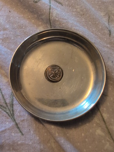 Silver tone trinket - silver, dish