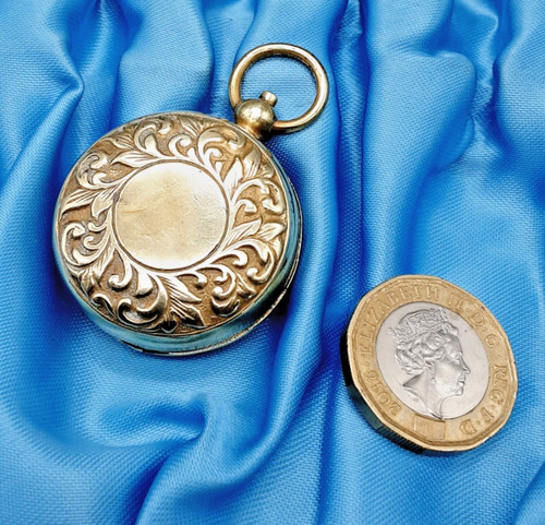 Antique gold tone embossed - gold-tone,