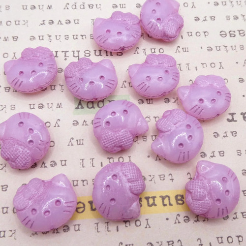 Czech hello kitty glass - glass, beads