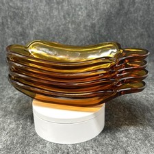 Vtg Honey Amber Glass Banana