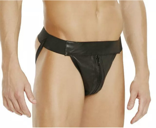 Men cow leather jockstrap - men's,