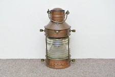 vintage ships lamp old original copper ships anchor mast lamp light  FREE POST