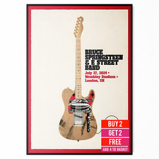 Bruce Springsteen Concert Poster London, Wembley 27th July For The Boss Fans