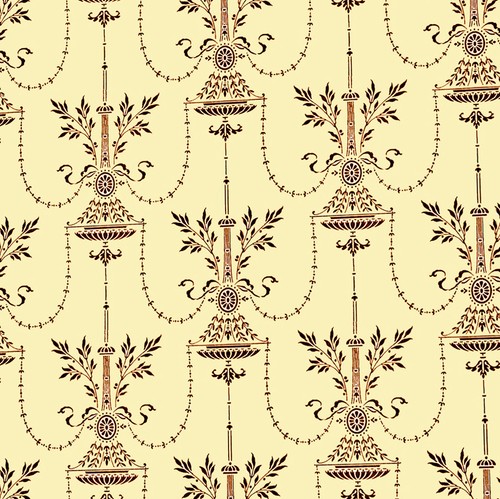 Dolls house wallpaper 12th - house, 1/12th
