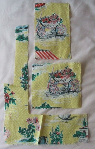 Vintage 1950 barkcloth - vintage,