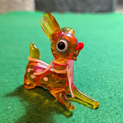 Vintage small amber glass - amber,