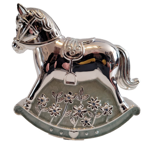 Silver plated rocking - silver, horse
