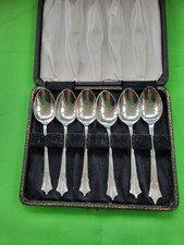 six matching sterling silver