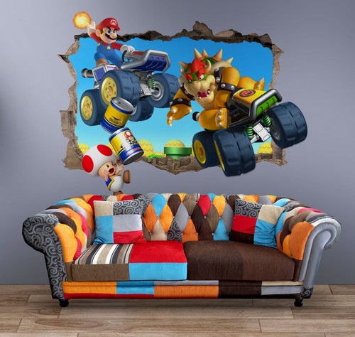 Super mario wall decal art - super,