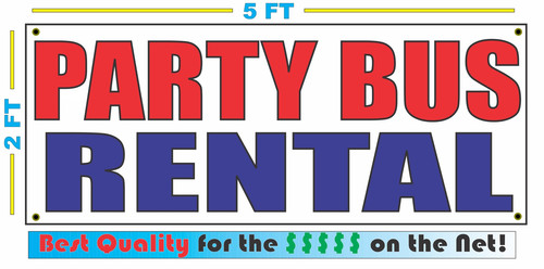 Party bus rental banner - bus,
