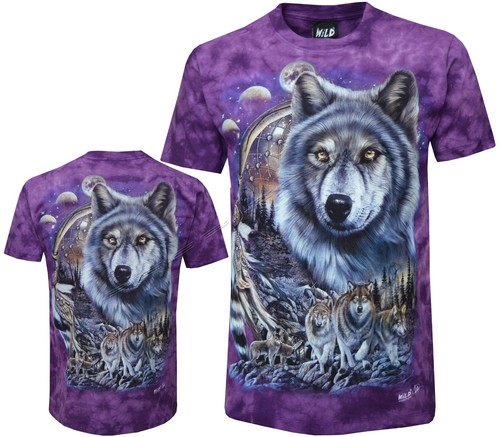 Tie dye shirt wolves - tie, t-shirt