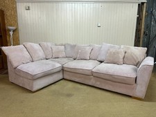 #171Oak Furniture Land Grey Dusty Pink Corner Sofa-Excellent Condition – Del Ava