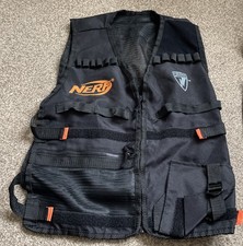 Nerf N-Strike Elite Tactical Black Orange Vest Jacket - Excellent Condition 